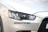Реснички на передние фары для Mitsubishi Lancer X 2011-...г.в.