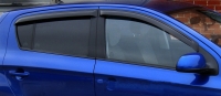 Дефлекторы окон (ветровики) для Hyundai i20 (2008-... г.в.) 5 дверный