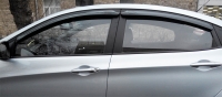 Ветровики (дефлекторы окон) на Hyundai Solaris седан (2010 г.в.)