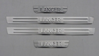 Накладки на пороги для Mitsubishi Lancer IX 2003-2010 г.в. седан