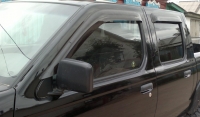 Дефлекторы окон (ветровики) для Nissan NP300/Frontier (2008-... г.в.)