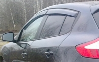 Дефлекторы окон (ветровики) для Renault Megane III (2008-... г.в.) 5 дверный хэтчбек