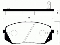 Тормозные колодки передние для KIA Sportage III (2010-...)