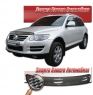 Дефлектор капота на Volkswagen Touareg (2006 г.в.) шелкография