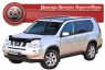 Дефлектор капота (мухобойка) на Nissan X-Trail II 2007-...г.в.